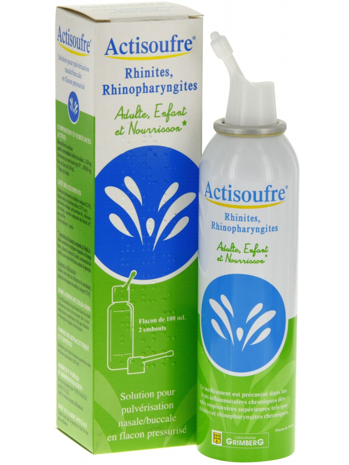 Actisoufre pulvérisation nasale/buccale 100ml