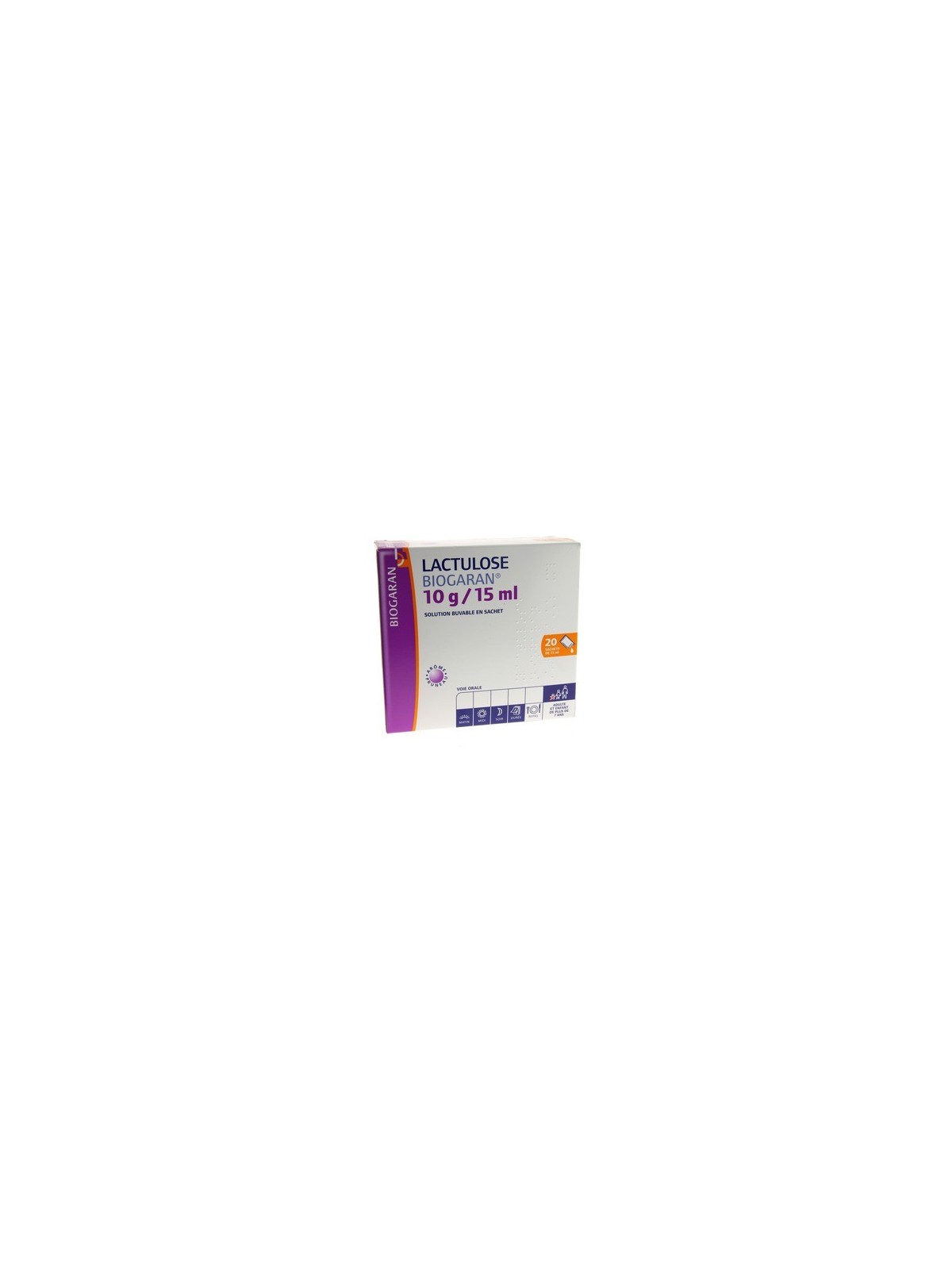 Lactulose Biogaran 10g/15ml 20 Sachets | Nom de la Pharmacie en...