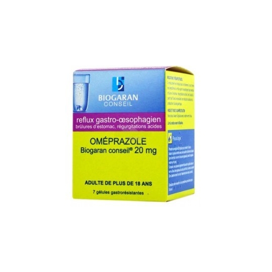 Omeprazole Biogaran 20mg 7gélules