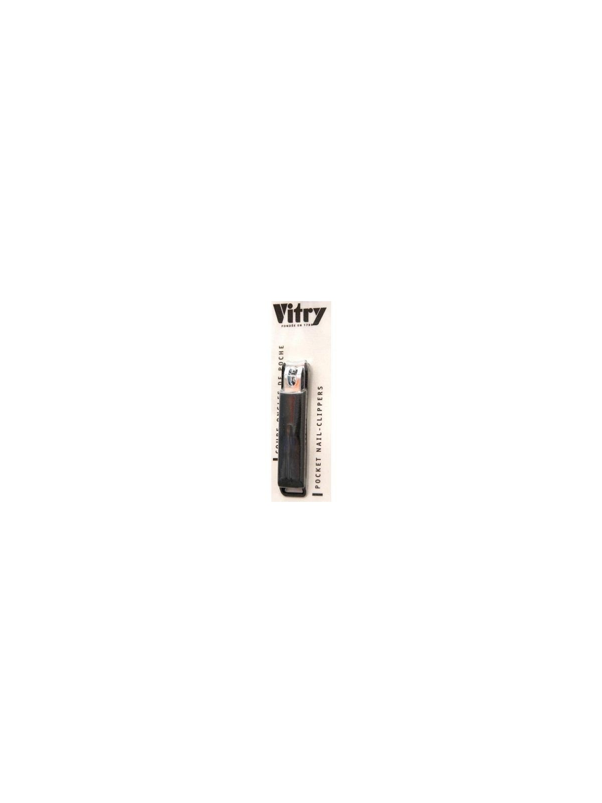 VITRY Coupe-ongles de Poche Noir | Nom de la Pharmacie en variable