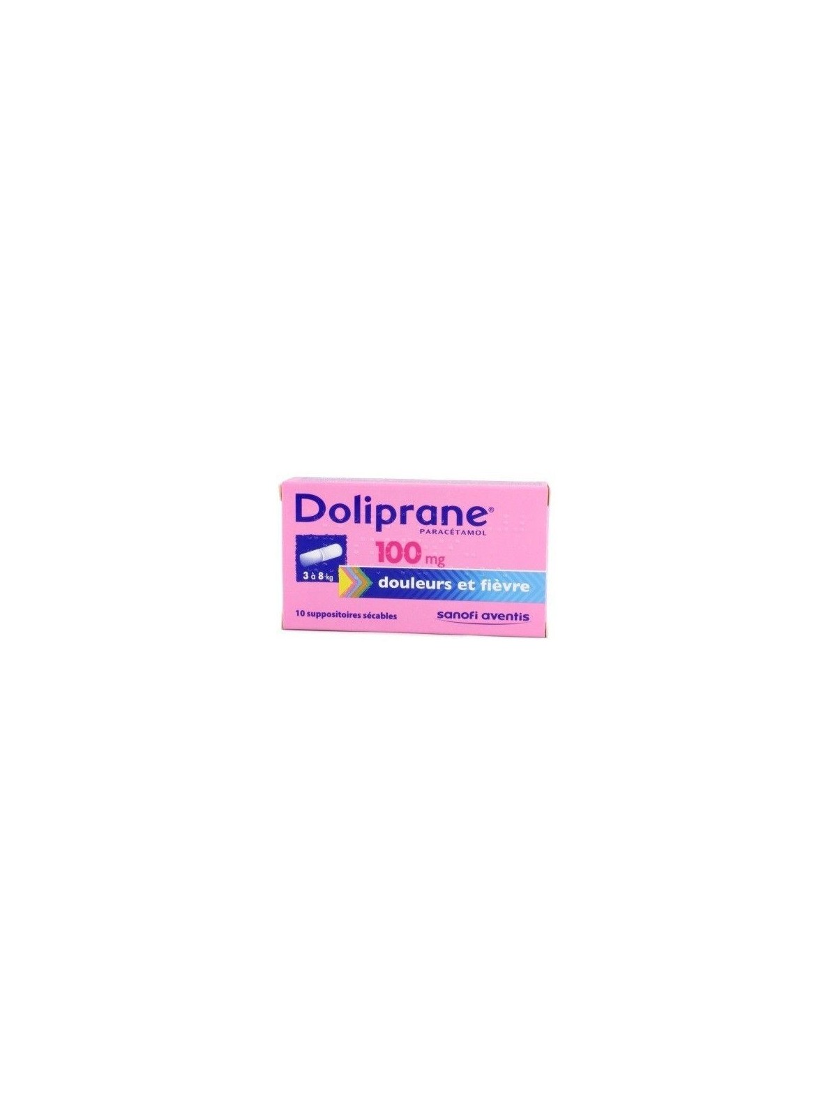 Doliprane 100mg 10 suppositoires | Nom de la Pharmacie en variable
