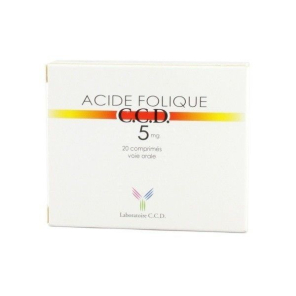 Acide folique ccd 5mg 20 comprimés