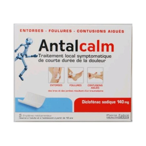Antacalm 140mg 5 emplatres médicaux | Nom de la Pharmacie en variable