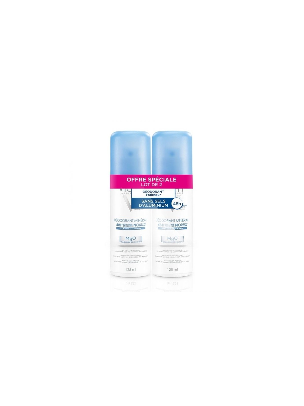 Vichy Déodorant Minéral Sans Sels Aluminium Peaux Sensibles 125 ml 