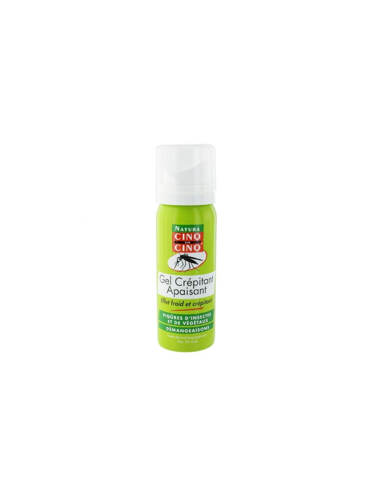 Cinq sur Cinq  Gel Crepitant Apaisant  Piqures Insectes et Végétaux 50 ml 