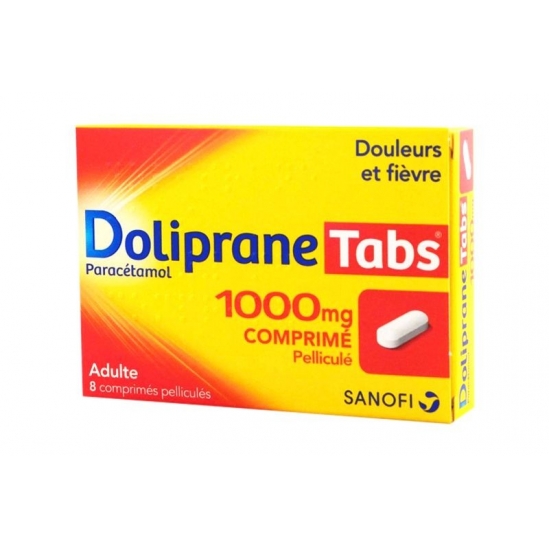 Dolipranetabs 1000 mg 8 Comprimés Pelliculés