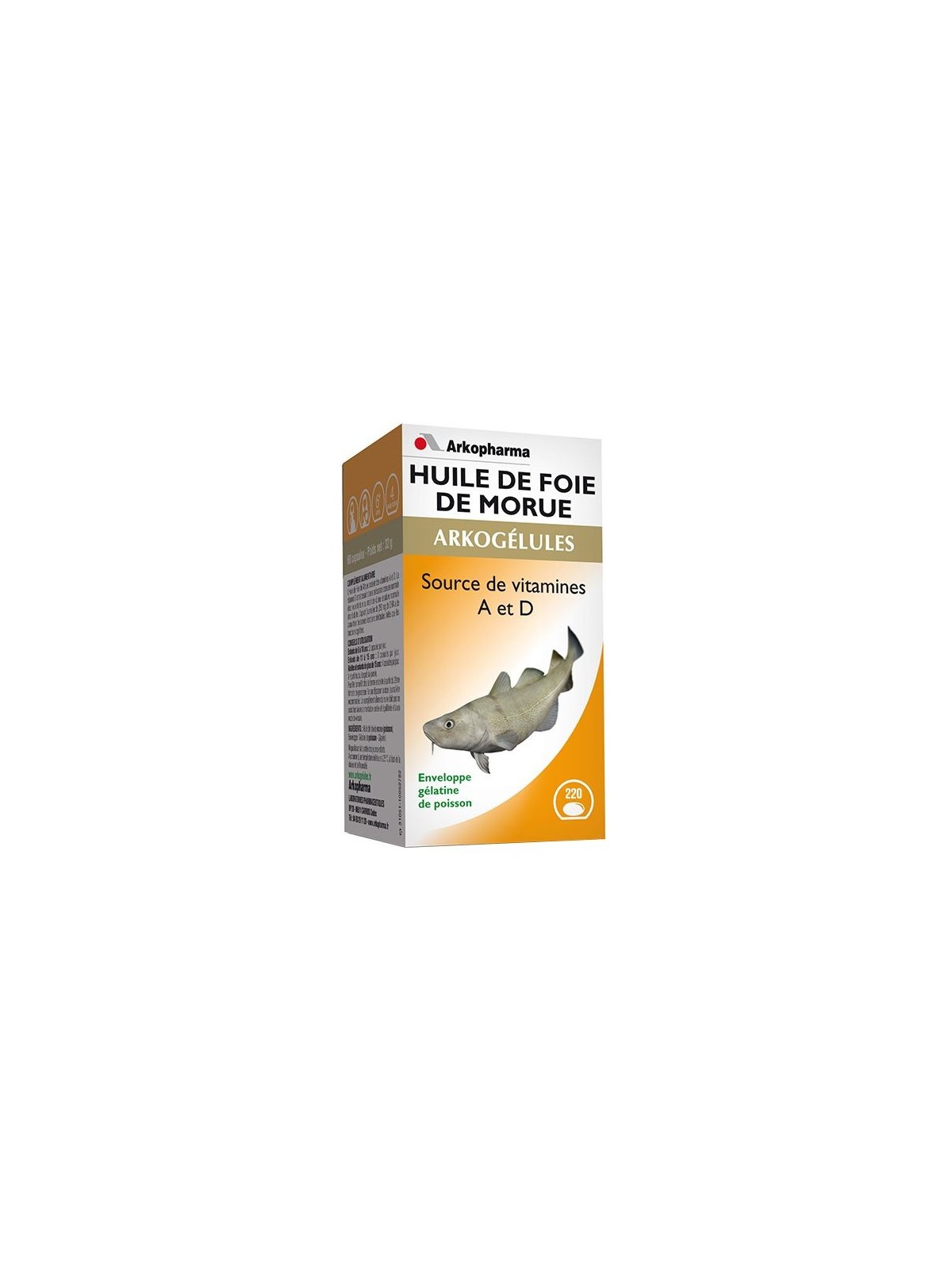 Arkogélules Huile de Foie de Morue 220 capsules