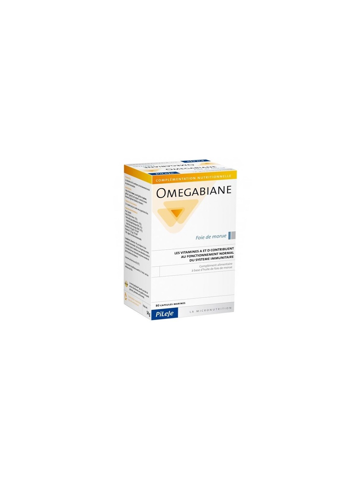 Pilèje Omegabiane Foie de morue 80 capsules