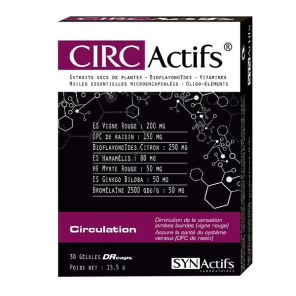 Aragan Synactifs Circactifs Circulation 30 gélules
