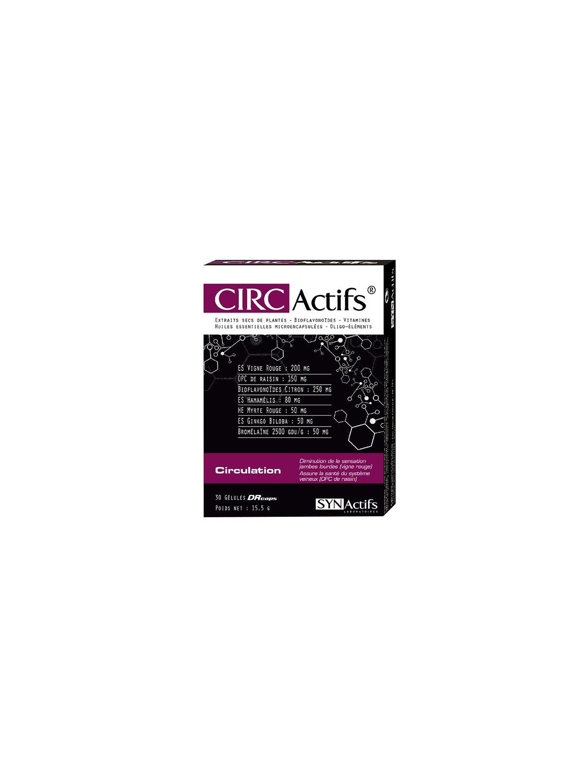 Aragan Synactifs Circactifs Circulation 30 gélules