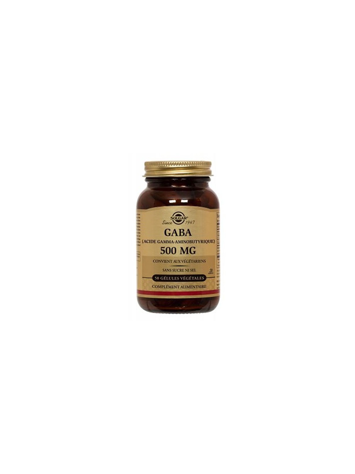 Solgar gaba 50 géllules végétales 500mg