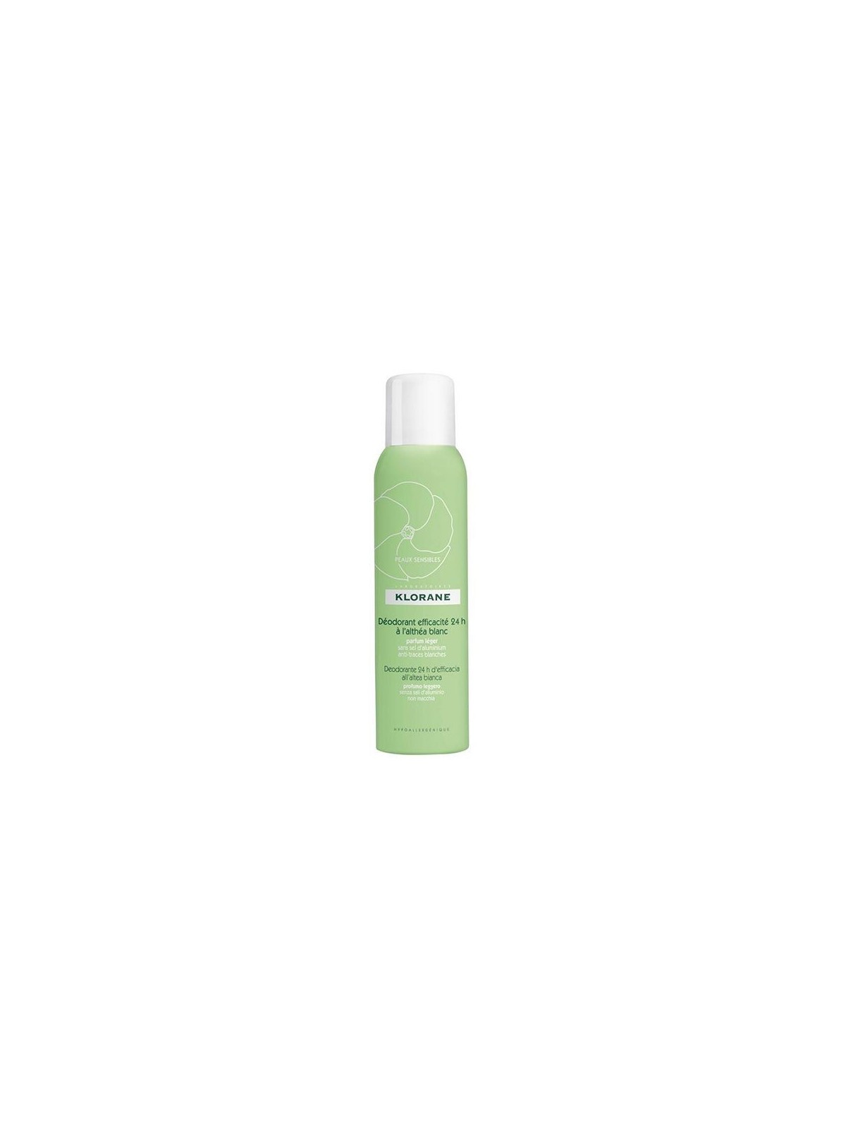 Klorane Déodorant Spray Efficacité 24h à l'Althéa Blanc 125ml
