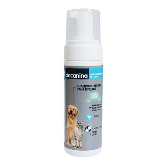 Biocanina shampoing mousse sans rinçage 150ml