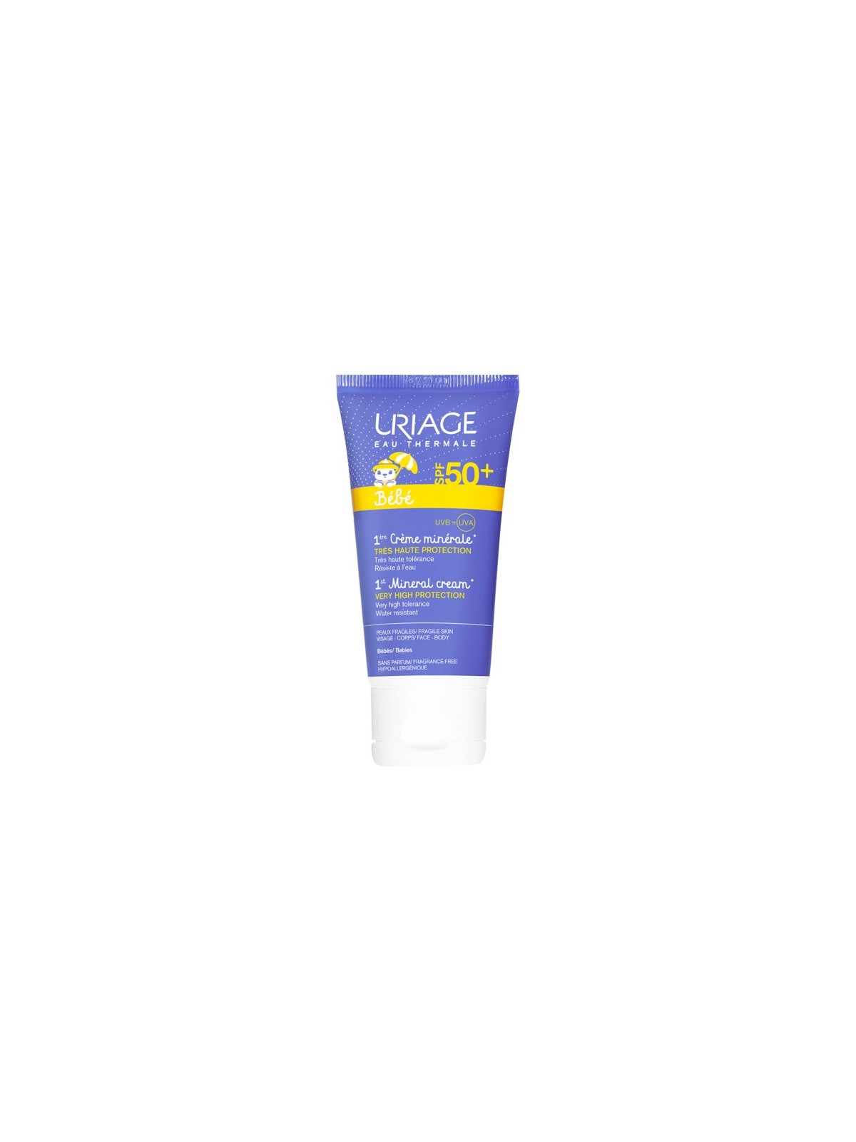 Uriage Bébé 1ère crème minérale SPF50+ tube 50ml