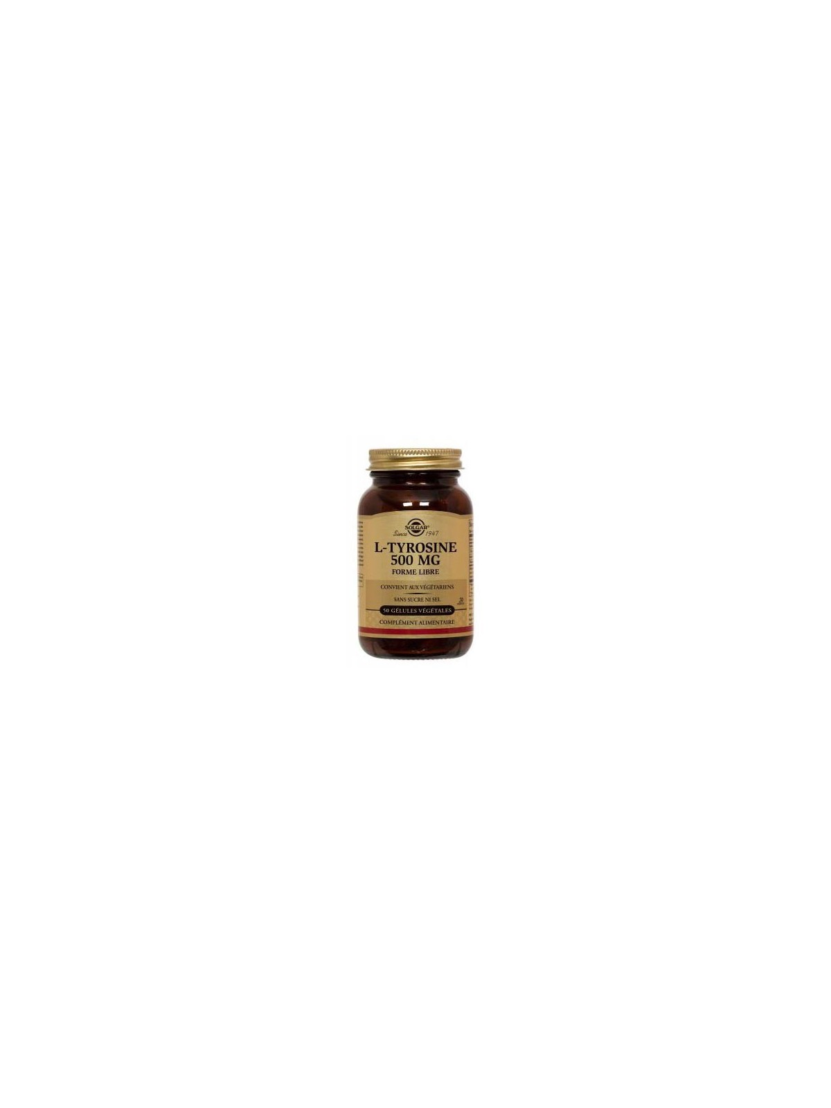 SOLGAR L TYROSINE 50 GELULES