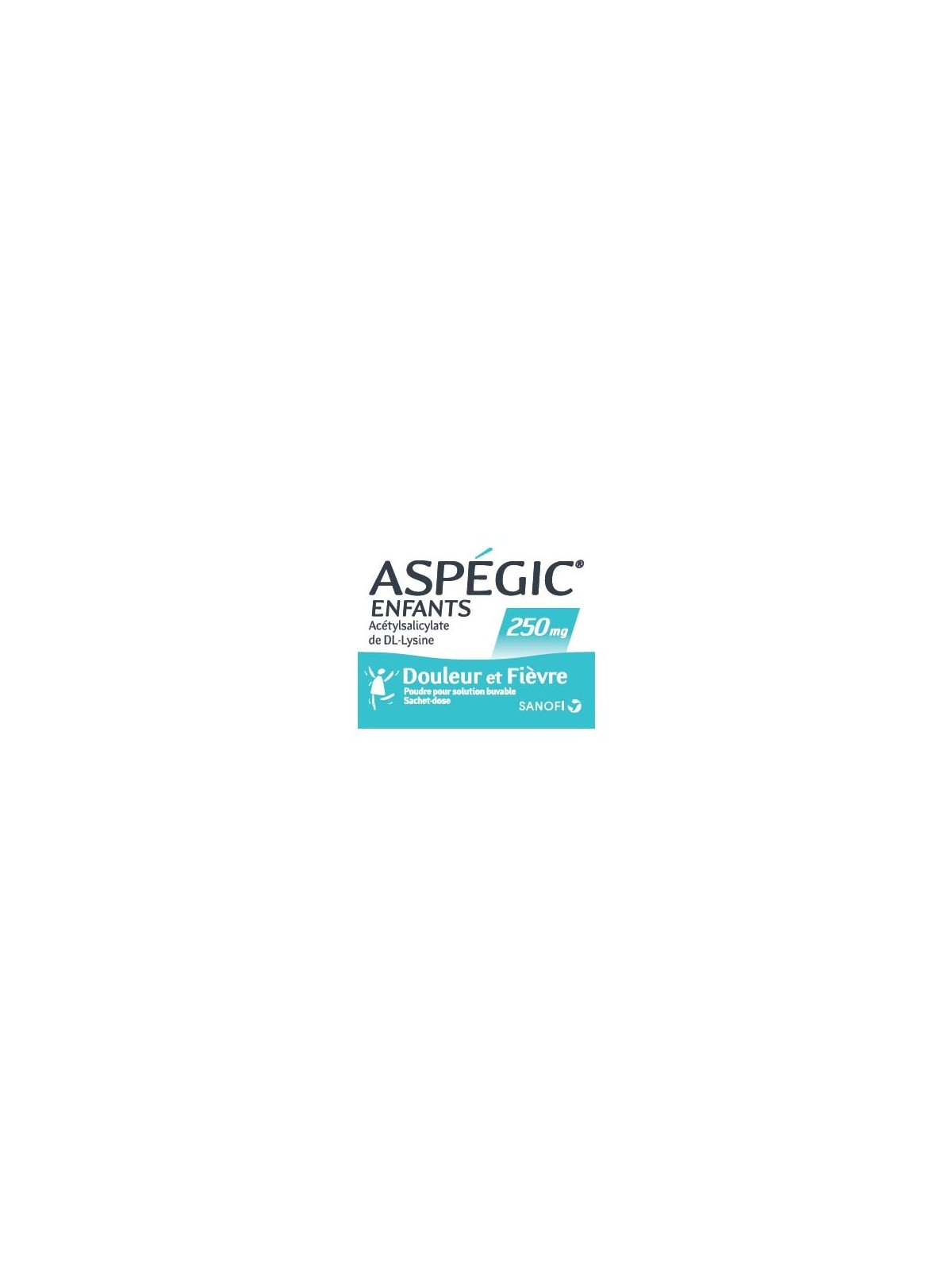 Aspégic enfants poudre pour solution buvable 100mg 20 sachets-doses