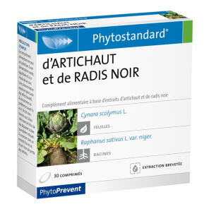 Pileje phytostandard artichaut et radis noir 30 comprimés