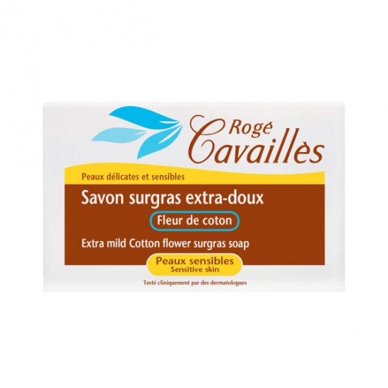 Rogé cavaillès savon surgras extra-doux fleur de coton 150g