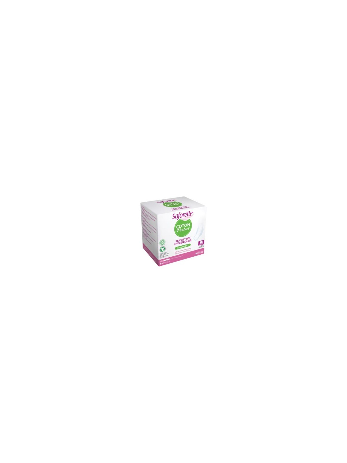 Saforelle serviettes hygiéniques coton bio nuit boite de 10