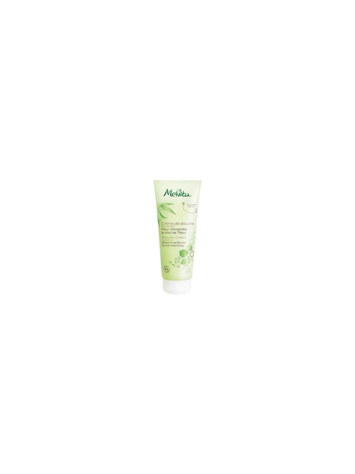 Melvita crème de douche fleur d'amandier & miel de tilleul 200ml