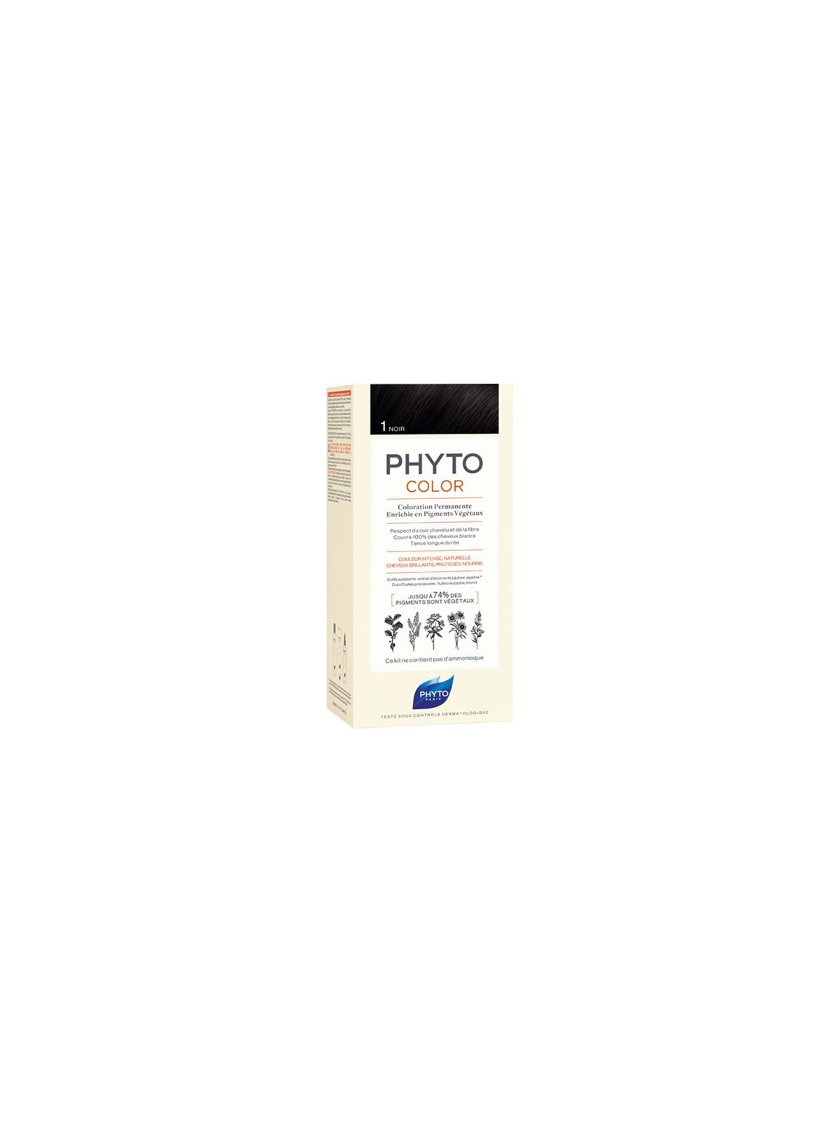 Phyto phytocolor coloration permanente 1 noir 122ml