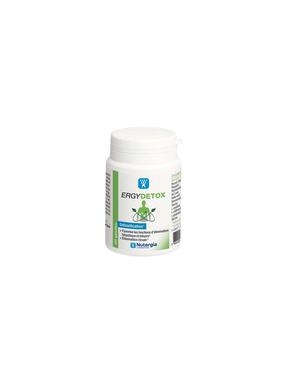 Nutergia ergydetox complément alimentaire 60 gélules