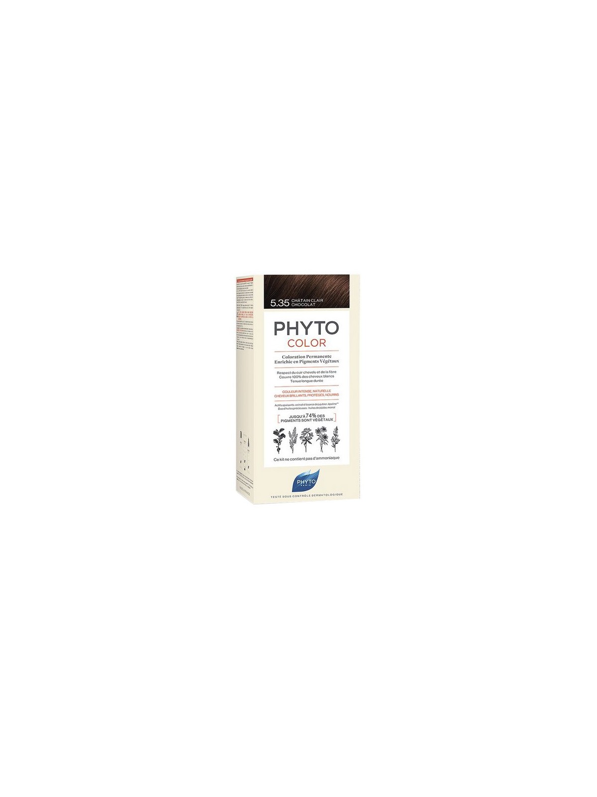 Phyto phytocolor coloration permanente 5.35 châtain clair chocolat