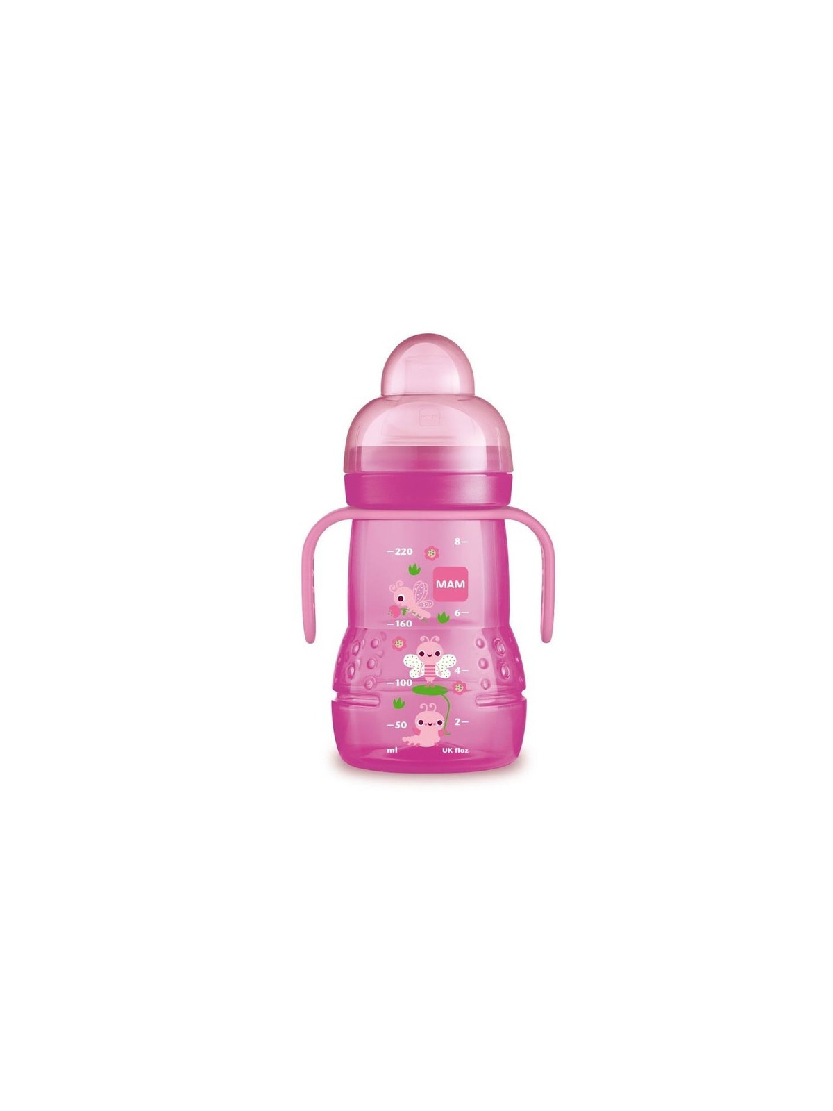 Mam Biberon de transition 220ml Mauve/Rose