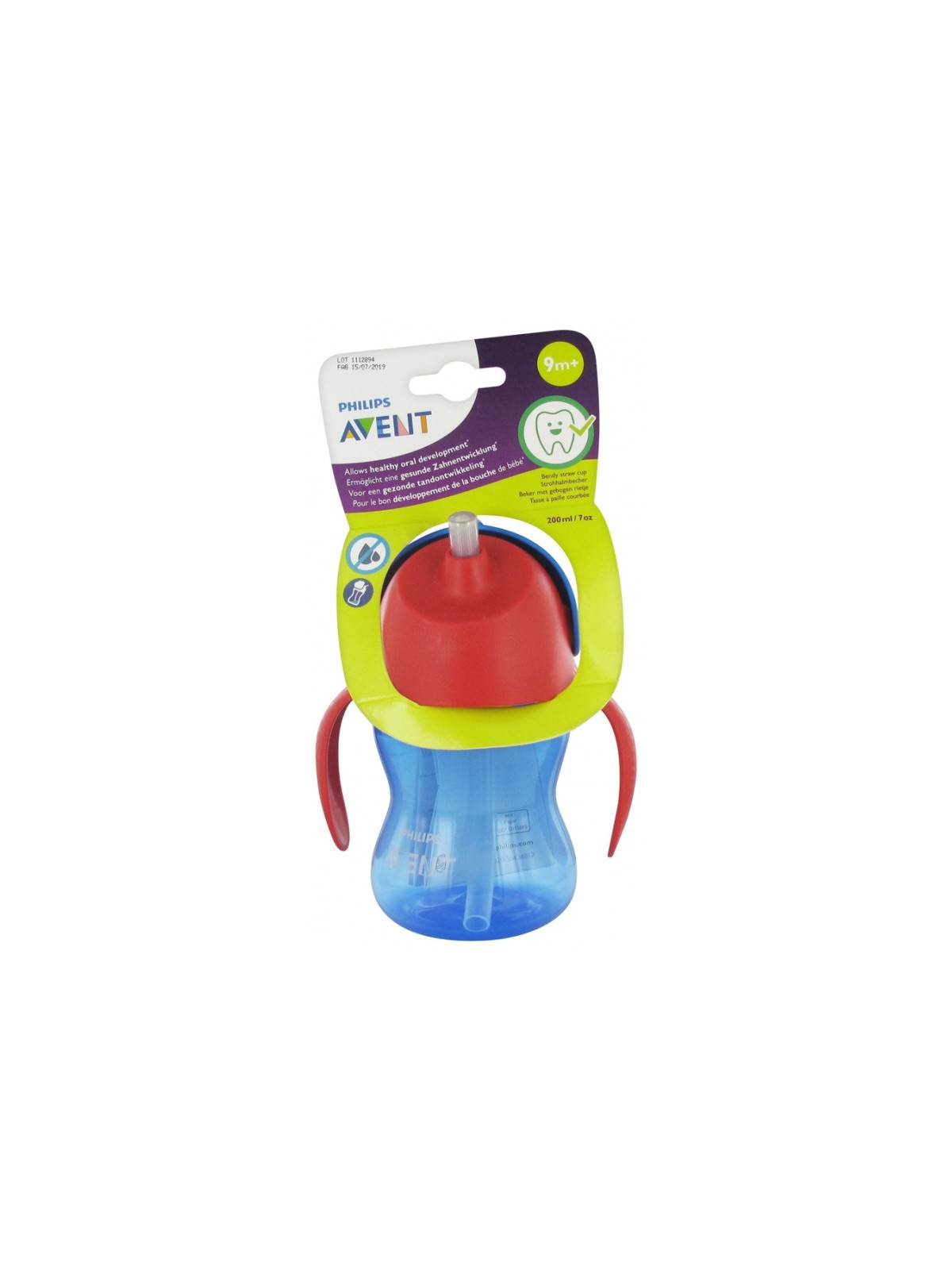 AVENT TASSE A PAILLE 200ML BOY
