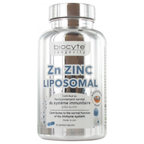 Biocyte zn zinc liposomé boite de 60 gélules