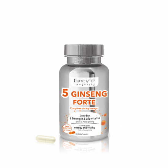 BIOCYTE 5 GINSENG FORTE GELU BTE 40