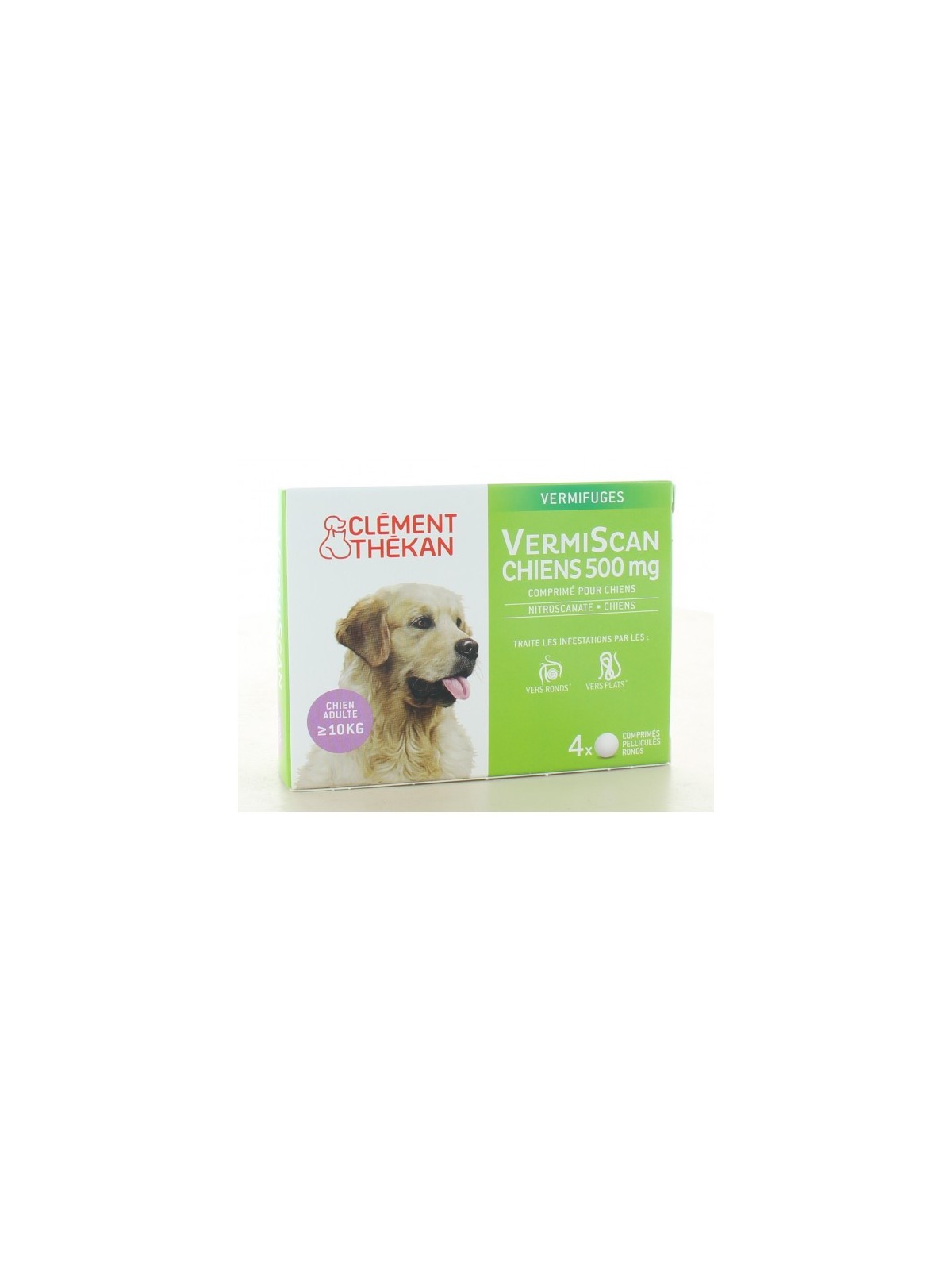 CLEMENT T VERMISCAN CHIEN 500MG CPR BTE 4
