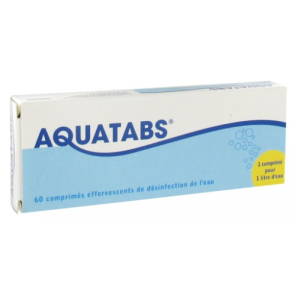 Aquatabs purification de l'eau 60 comprimés