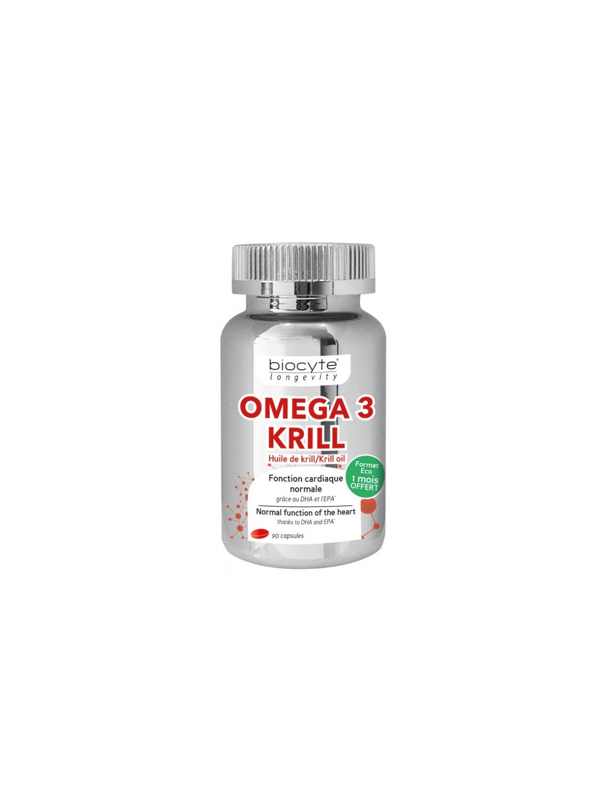 BIOCYTE OMEGA 3 KRILL 500MG CAPS BTE 90