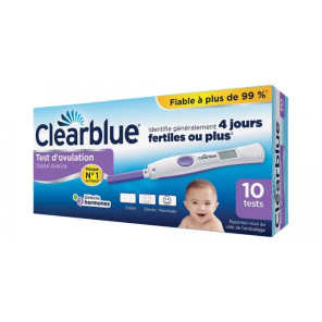 CLEARBLUE Test d'ovulation Digital Avancé boite de 10