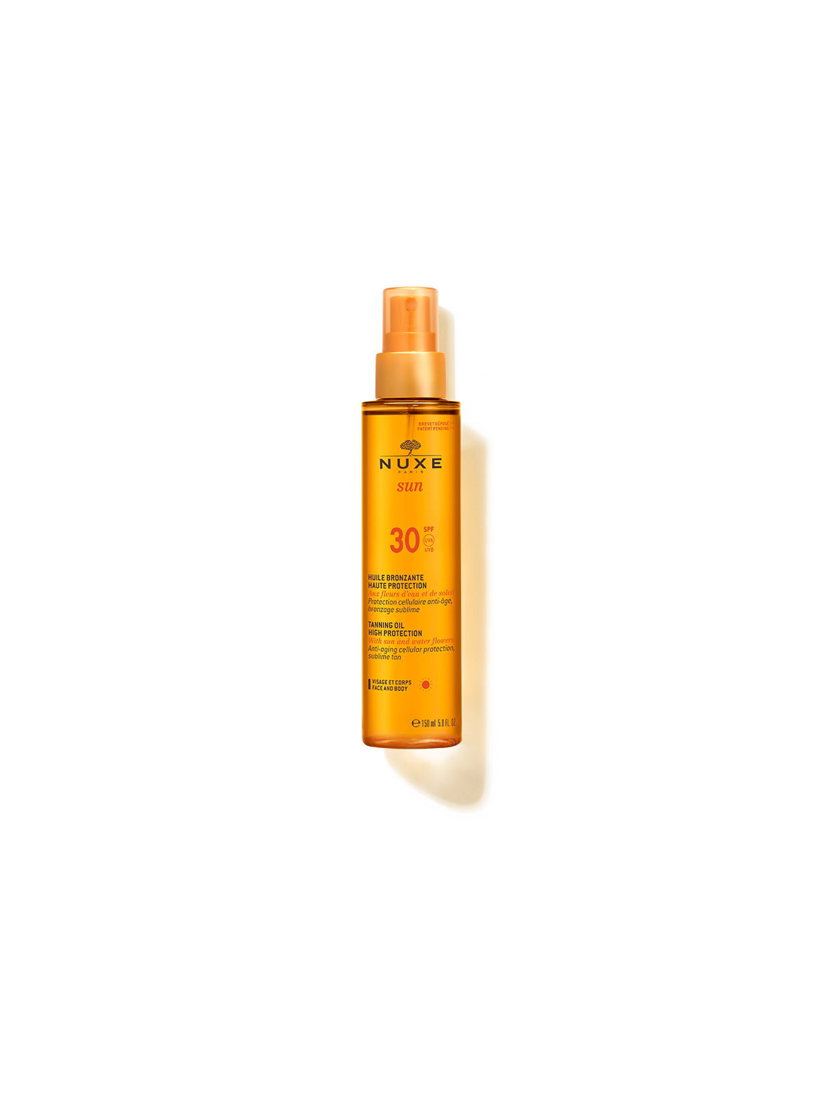 Nuxe Sun Huile Bronzante Visage et Corps SPF 30 150ml