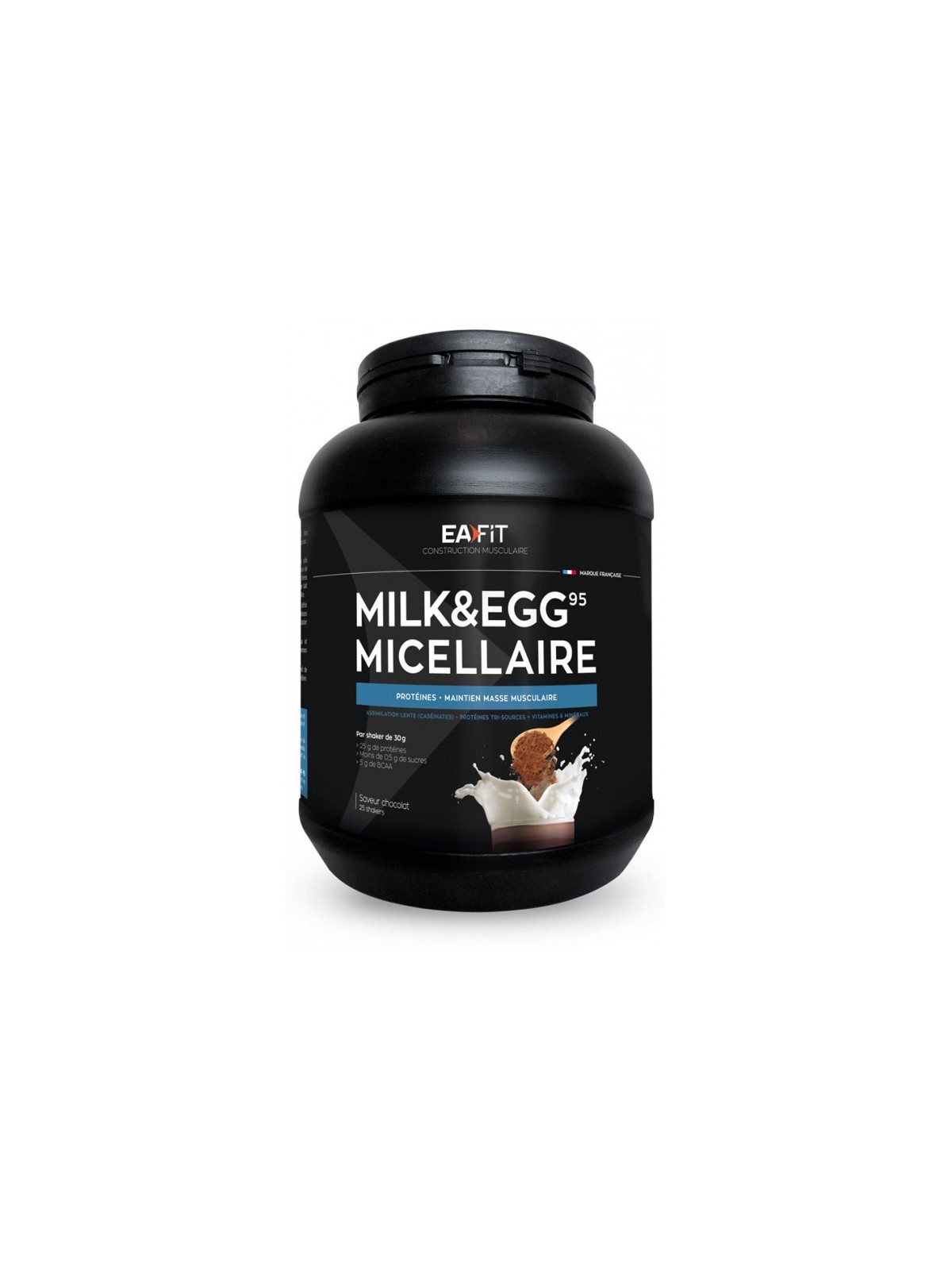 Eafit Construction Musculaire Saveur Chocolat Milk & Egg 95 Micellaire 750 g