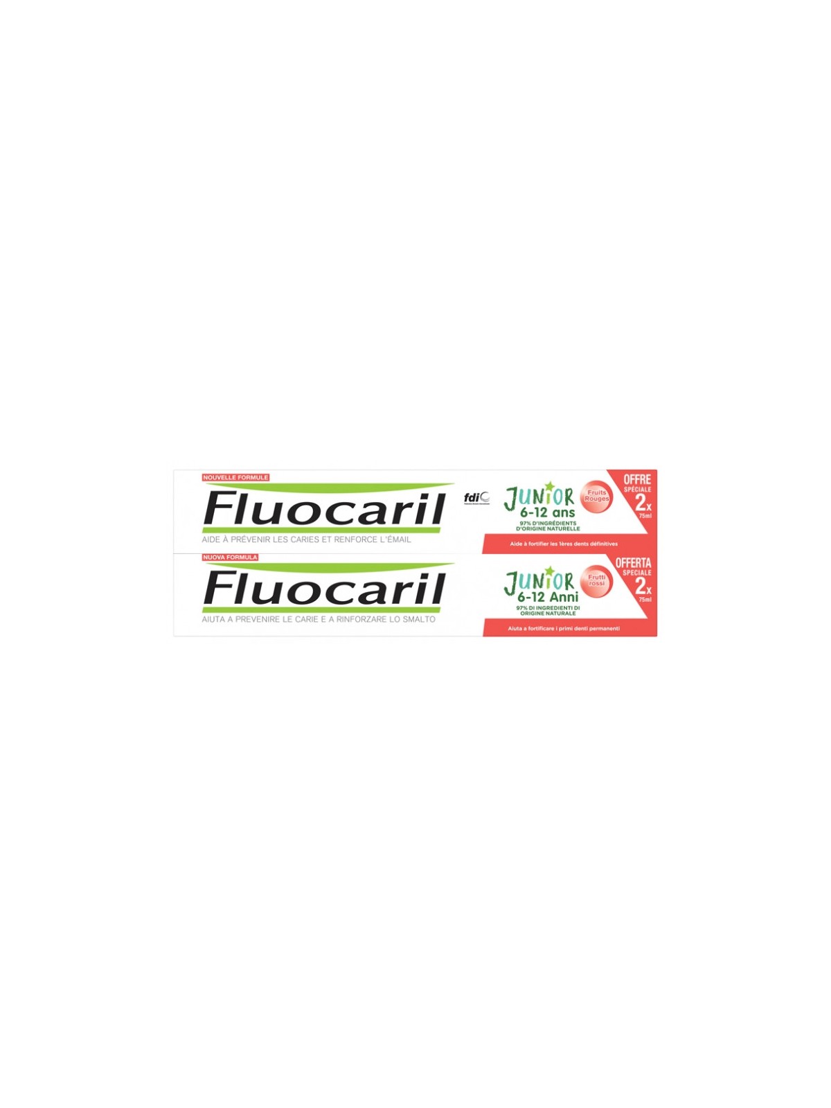 FLUOCARIL DENTIF JUNIOR FRU R 6/12 2X75ML