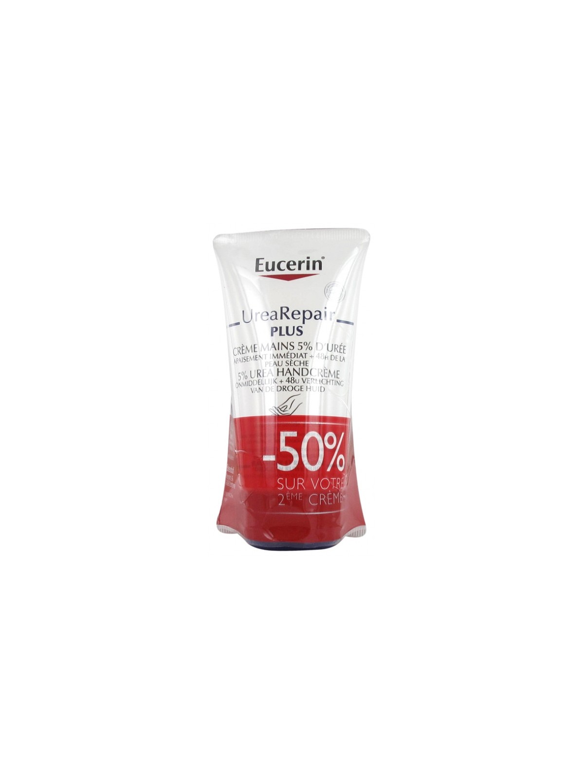 Eucerien crème mains réparatrice 5% urée 75ml x2