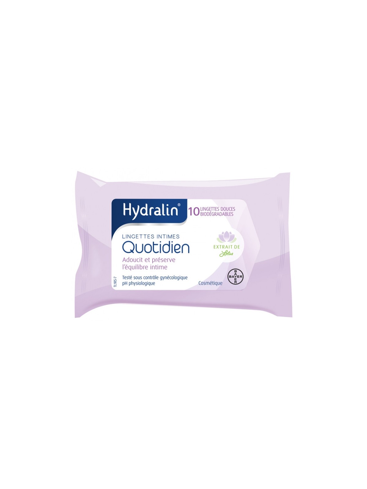 Hydralin apaisa lingettes intimes extrait lotus 10 lingettes