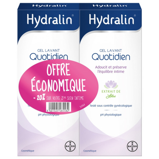 Bayer hydralin quotidien gel lavant 200mlx2