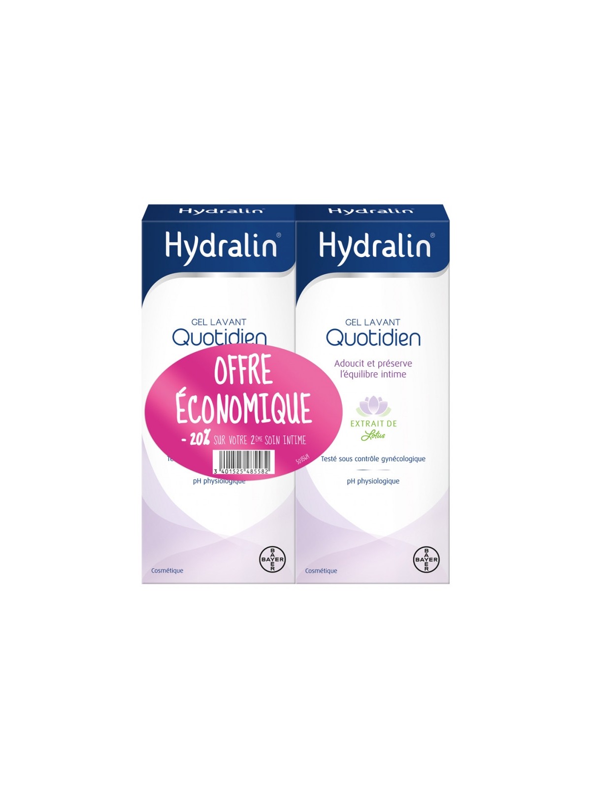 Bayer hydralin quotidien gel lavant 200mlx2