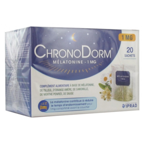 ChronoDorm mélantonine tisane boite de 20 sachets 
