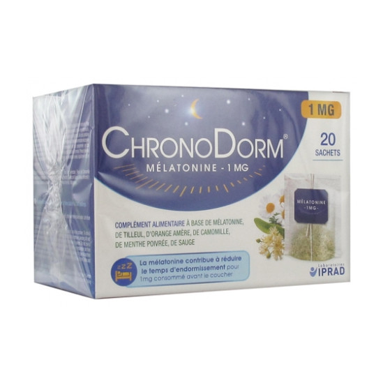 ChronoDorm mélantonine tisane boite de 20 sachets 