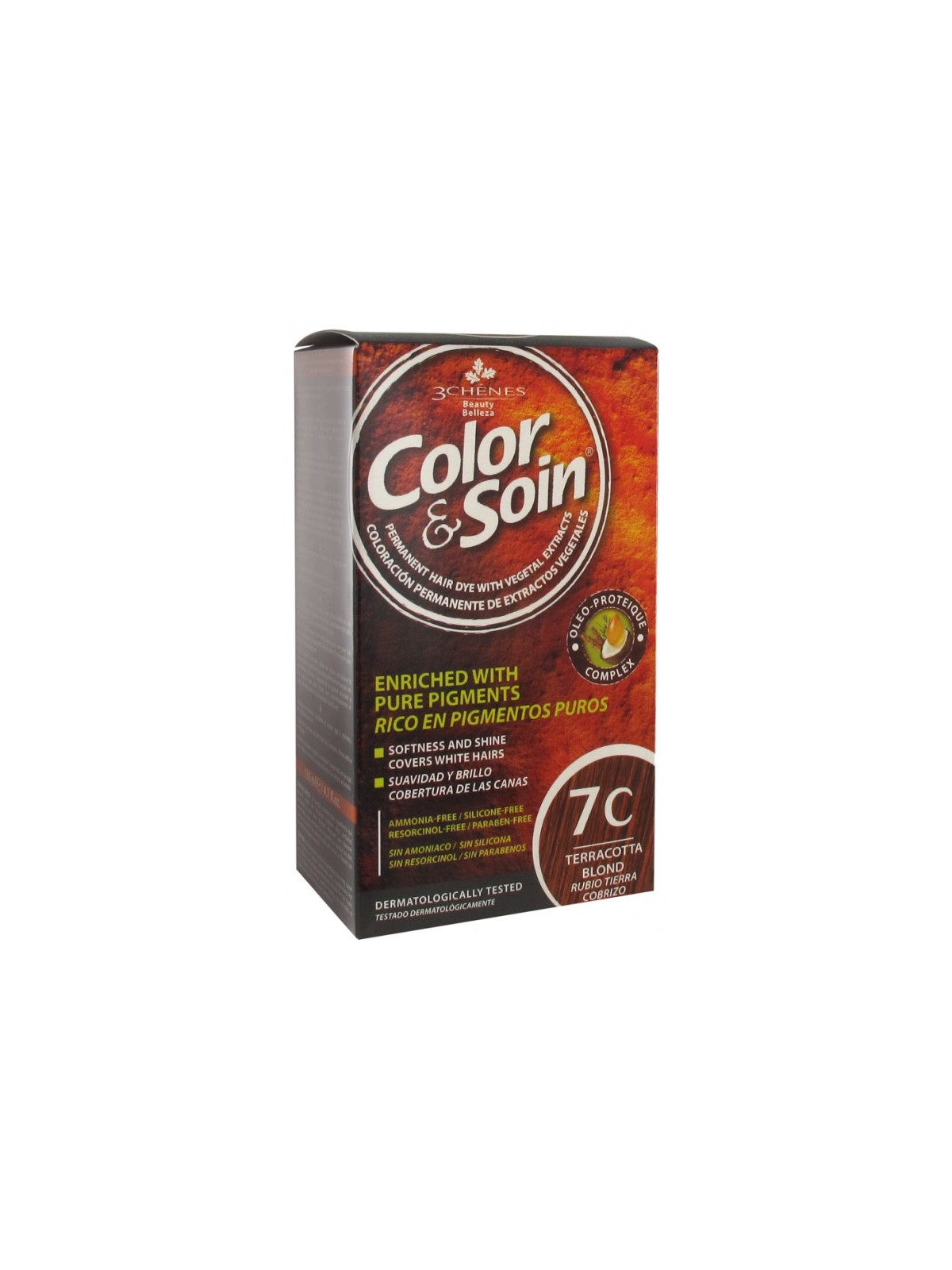 3 Chênes Color&Soin terre cuivré coloration permanante 7C