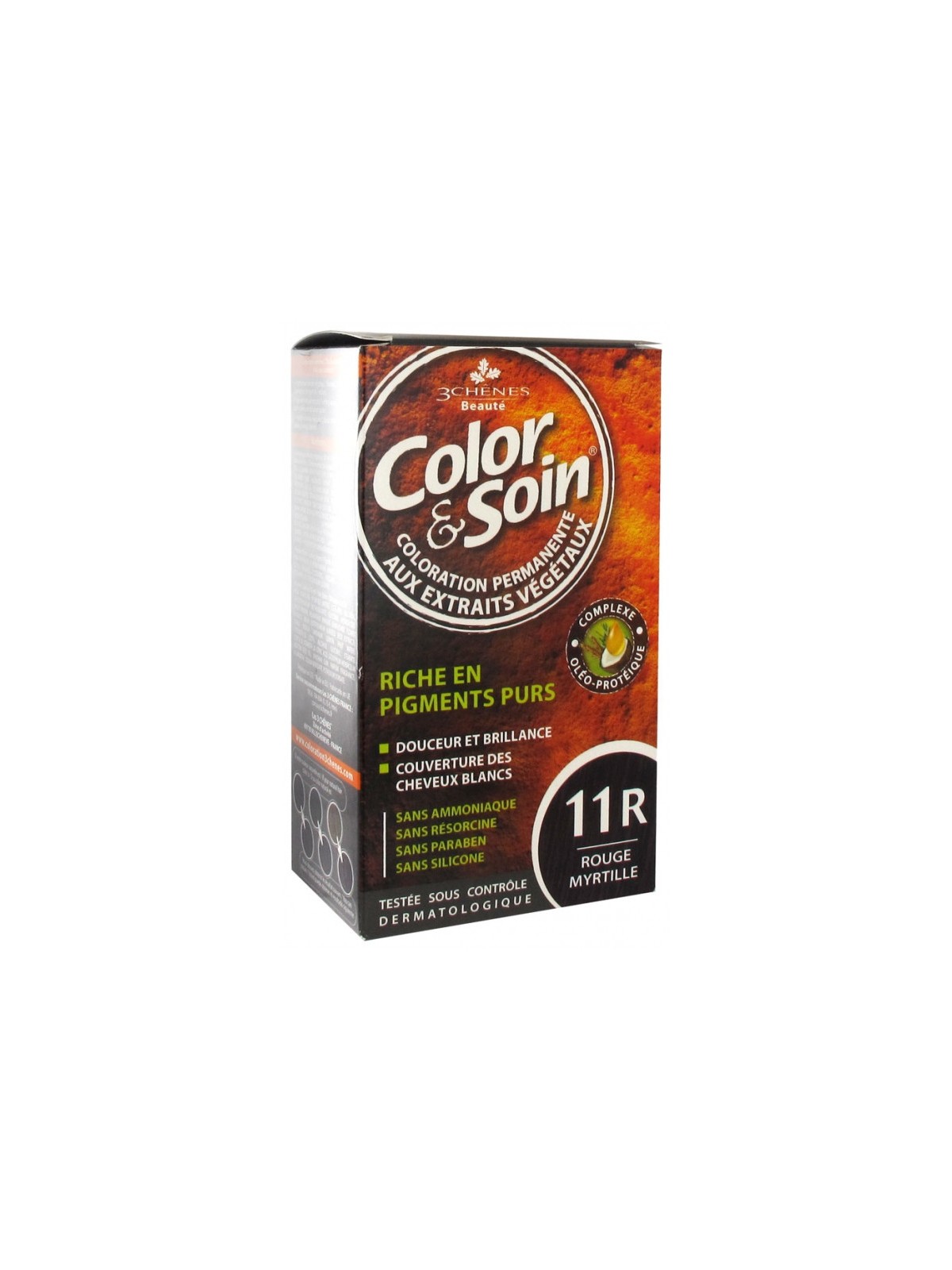 3 chênes color&soin rouge myrtille coloration permanante 11r