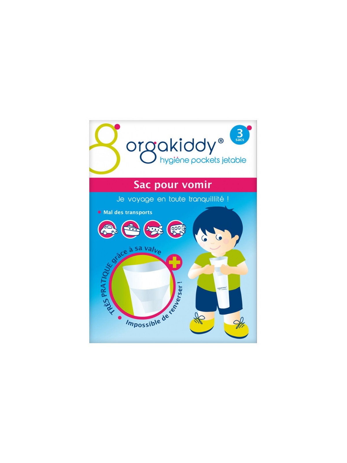 Orgakiddy sac pour vomir x 3