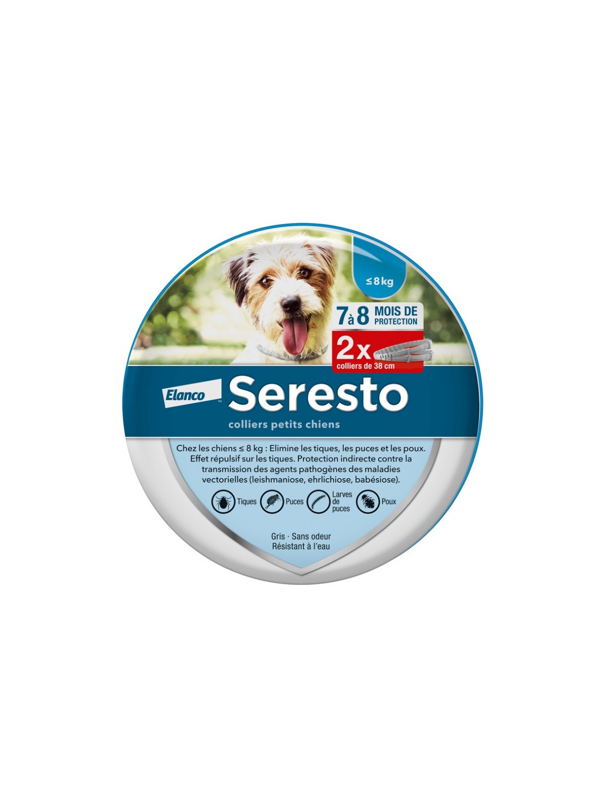 SERESTO Collier Anti-Parasitaire Petits Chiens boite de 2