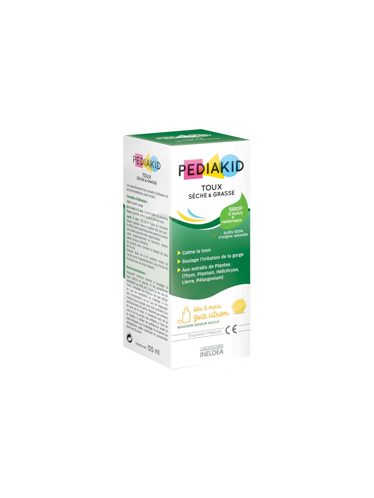 PEDIAKID SIROP TOUX SECHEampGRASSE 125ML