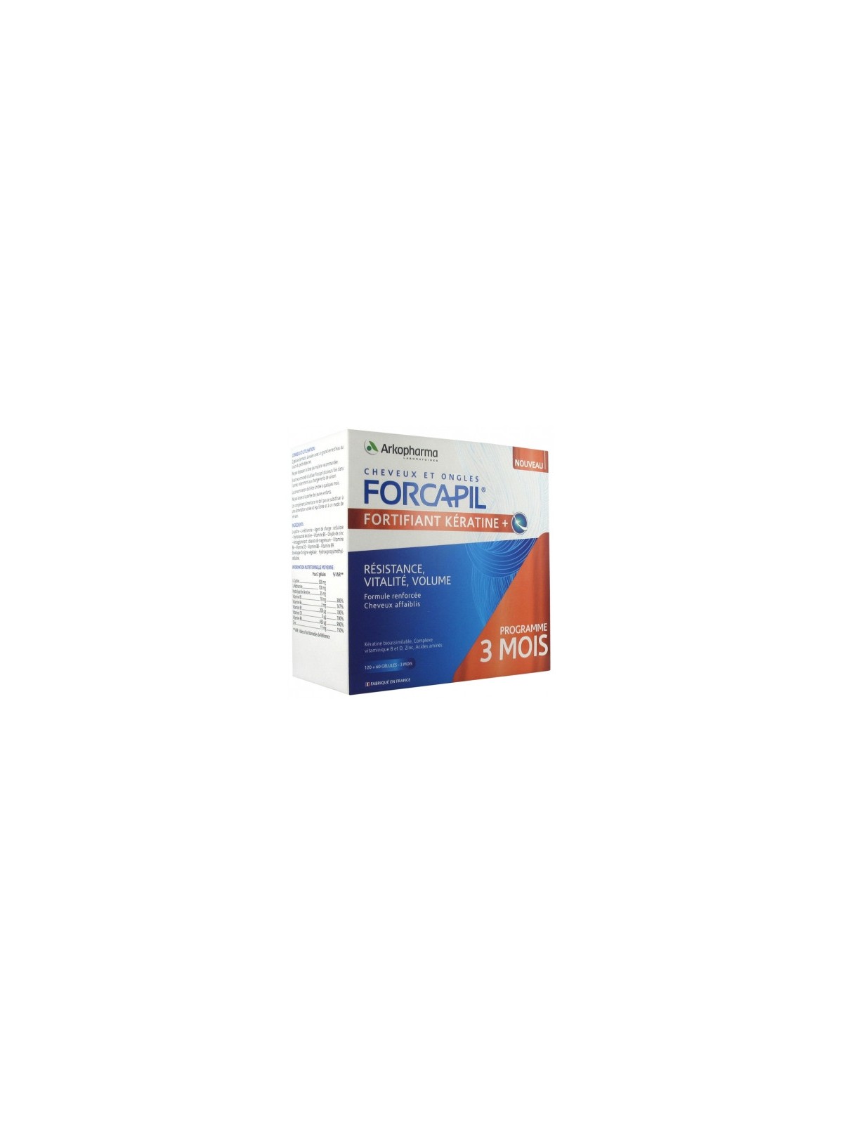 FORCAPIL FORTIFIANT KERATIN GELU BTE 180